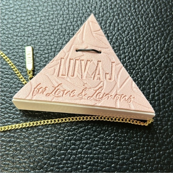 For Love or Lemons x Luv AJ Marry Me Charm Necklace Gold NEW - Picture 6 of 6